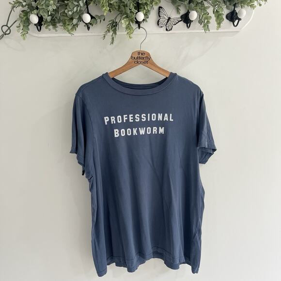 Modcloth Tops - Modcloth Literacy Inspired Professional Bookworm T Shirt Blue Size 1X FF1820